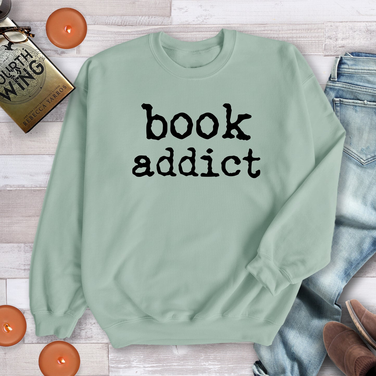 Book Addict Sweatshirt – Cozy Reading Crewneck or Hoodie for Book Lovers