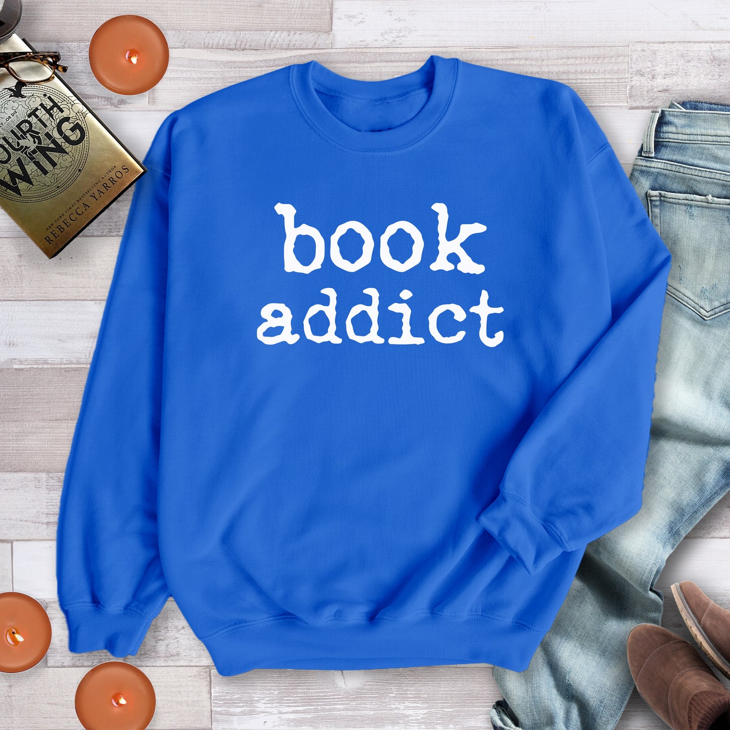Book Addict Sweatshirt – Cozy Reading Crewneck or Hoodie for Book Lovers