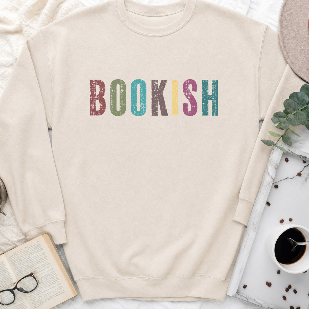Bookish Sweatshirt or Hoodie, Retro Book Lover Crewneck