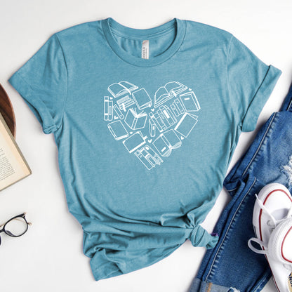 Book Love Graphic Tee | Valentines Reader Shirt