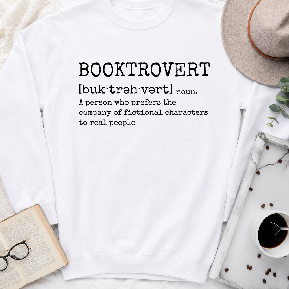 Booktrovert Sweatshirt | Introvert Book Lover Crewneck