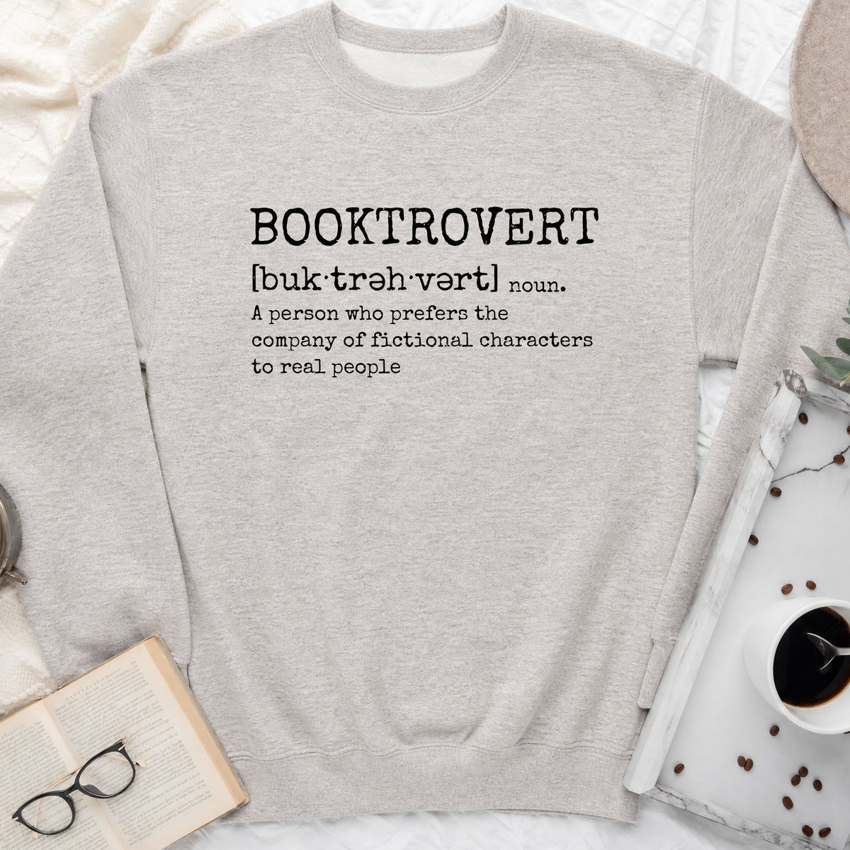 Booktrovert Sweatshirt | Introvert Book Lover Crewneck