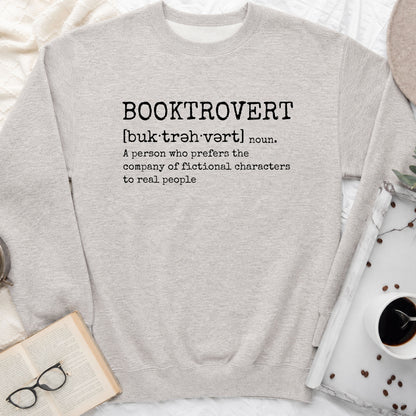 Booktrovert Sweatshirt | Introvert Book Lover Crewneck