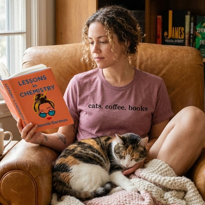 Cats. Coffee. Books. Shirt