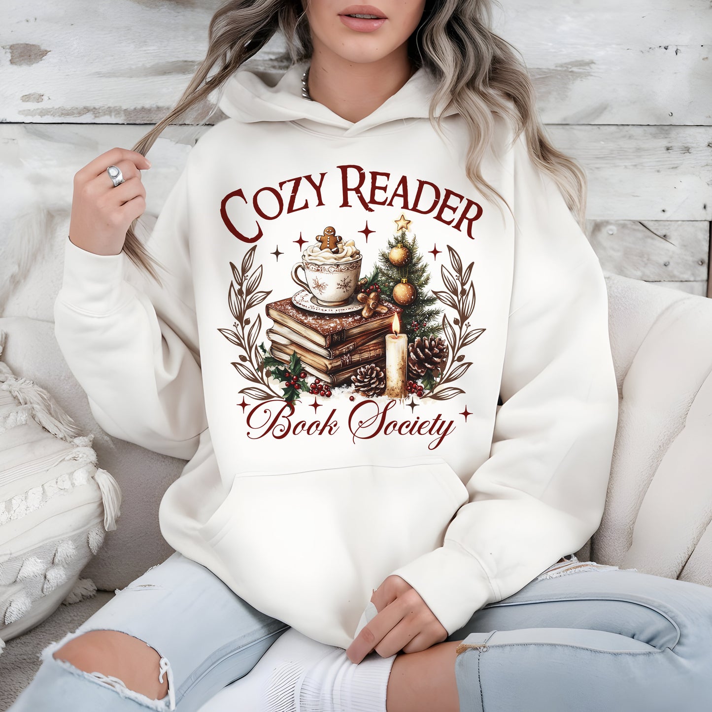 Cozy Reader Book Society – Christmas Sweatshirt