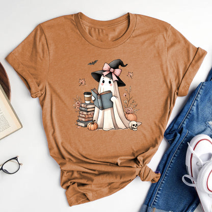 Ghost Reader Cute Halloween T-Shirt