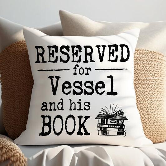 Personalized Grunge Style Book Pillow