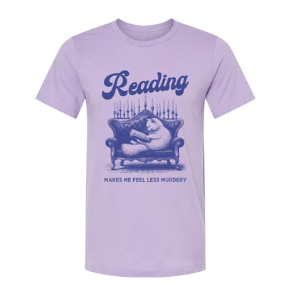 Reading Makes me Less Murdery Posh Cat Book T-Shirt