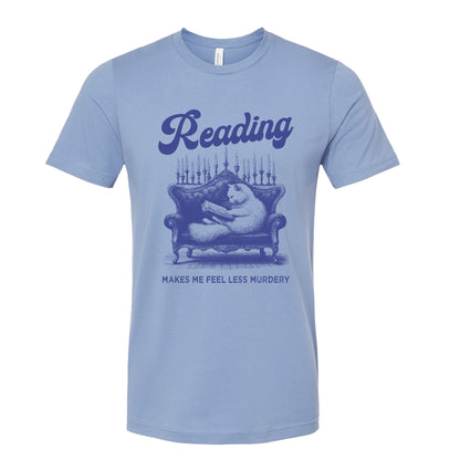 Reading Makes me Less Murdery Posh Cat Book T-Shirt