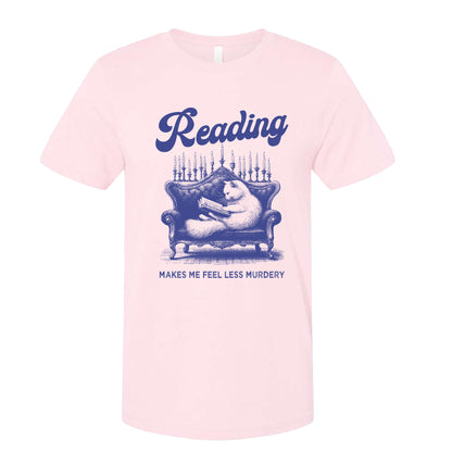 Reading Makes me Less Murdery Posh Cat Book T-Shirt