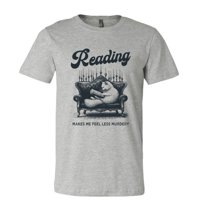 Reading Makes me Less Murdery Posh Cat Book T-Shirt