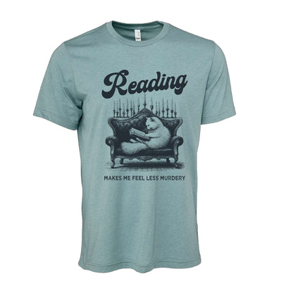 Reading Makes me Less Murdery Posh Cat Book T-Shirt