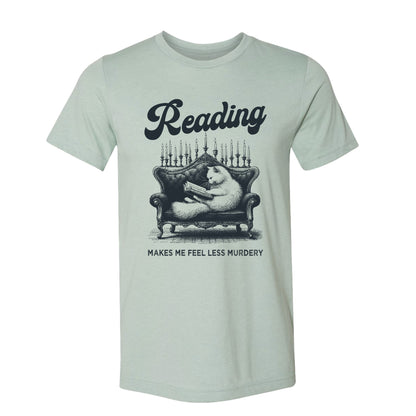 Reading Makes me Less Murdery Posh Cat Book T-Shirt