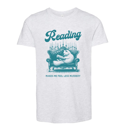 Reading Makes me Less Murdery Posh Cat Book T-Shirt
