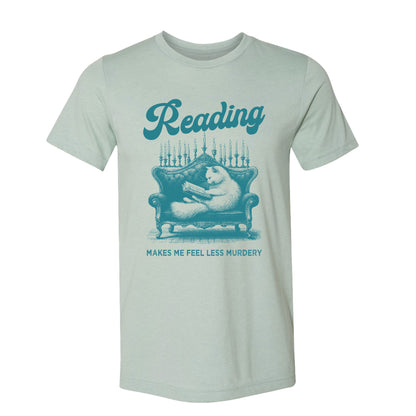 Reading Makes me Less Murdery Posh Cat Book T-Shirt