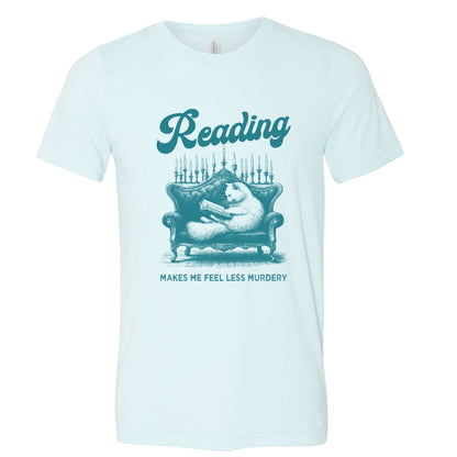Reading Makes me Less Murdery Posh Cat Book T-Shirt