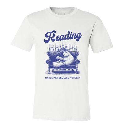 Reading Makes me Less Murdery Posh Cat Book T-Shirt