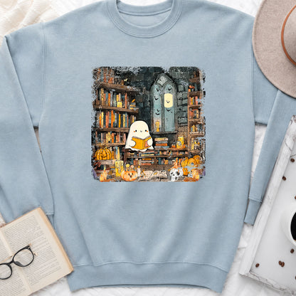Haunted Library Fall Book Sweatshirt