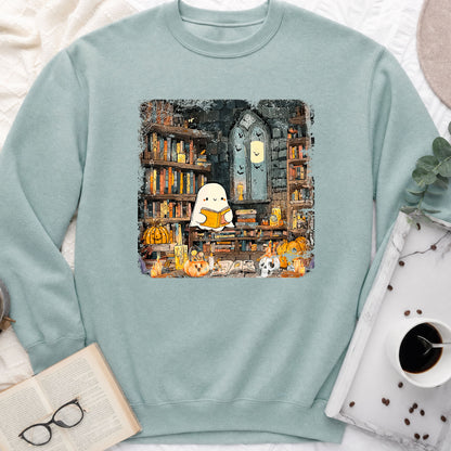 Haunted Library Fall Book Sweatshirt