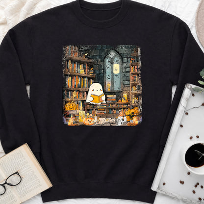 Haunted Library Fall Book Sweatshirt