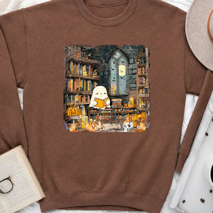 Haunted Library Fall Book Sweatshirt