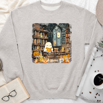 Haunted Library Fall Book Sweatshirt
