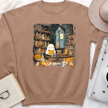 Haunted Library Fall Book Sweatshirt