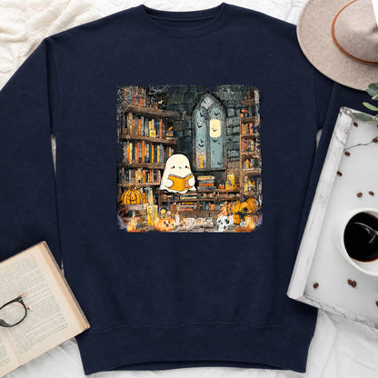 Haunted Library Fall Book Sweatshirt