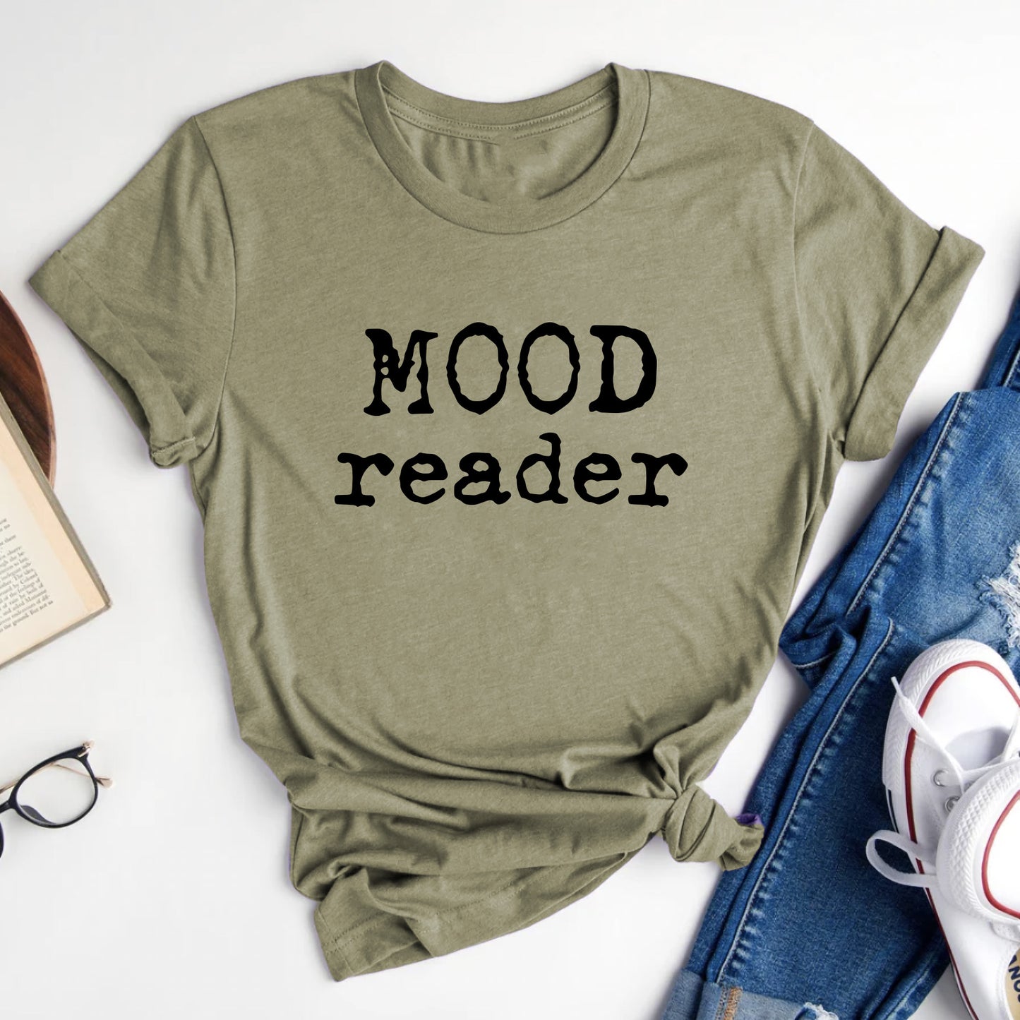Mood Reader Tee – Bookish T-Shirt for Readers