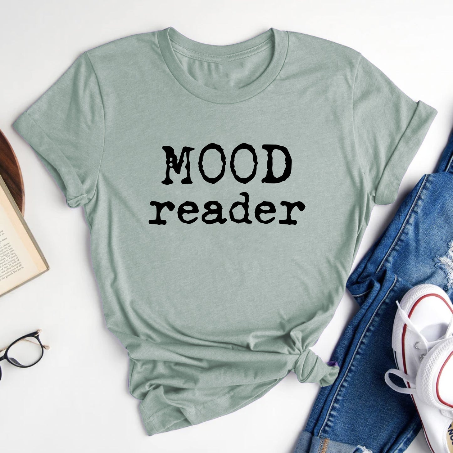 Mood Reader Tee – Bookish T-Shirt for Readers