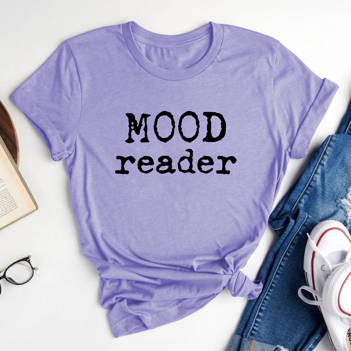 Mood Reader Tee – Bookish T-Shirt for Readers