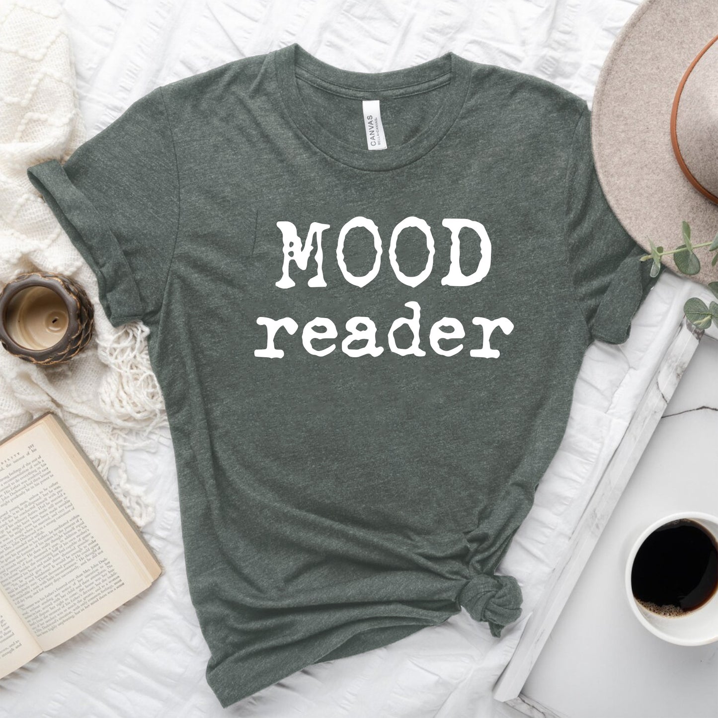 Mood Reader Tee – Bookish T-Shirt for Readers