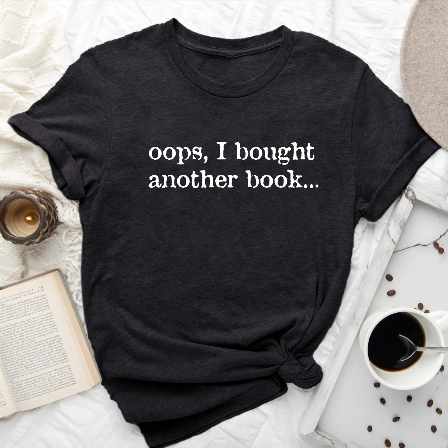 Oops, I Bought Another Book T-Shirt | Book Lover Graphic Tee