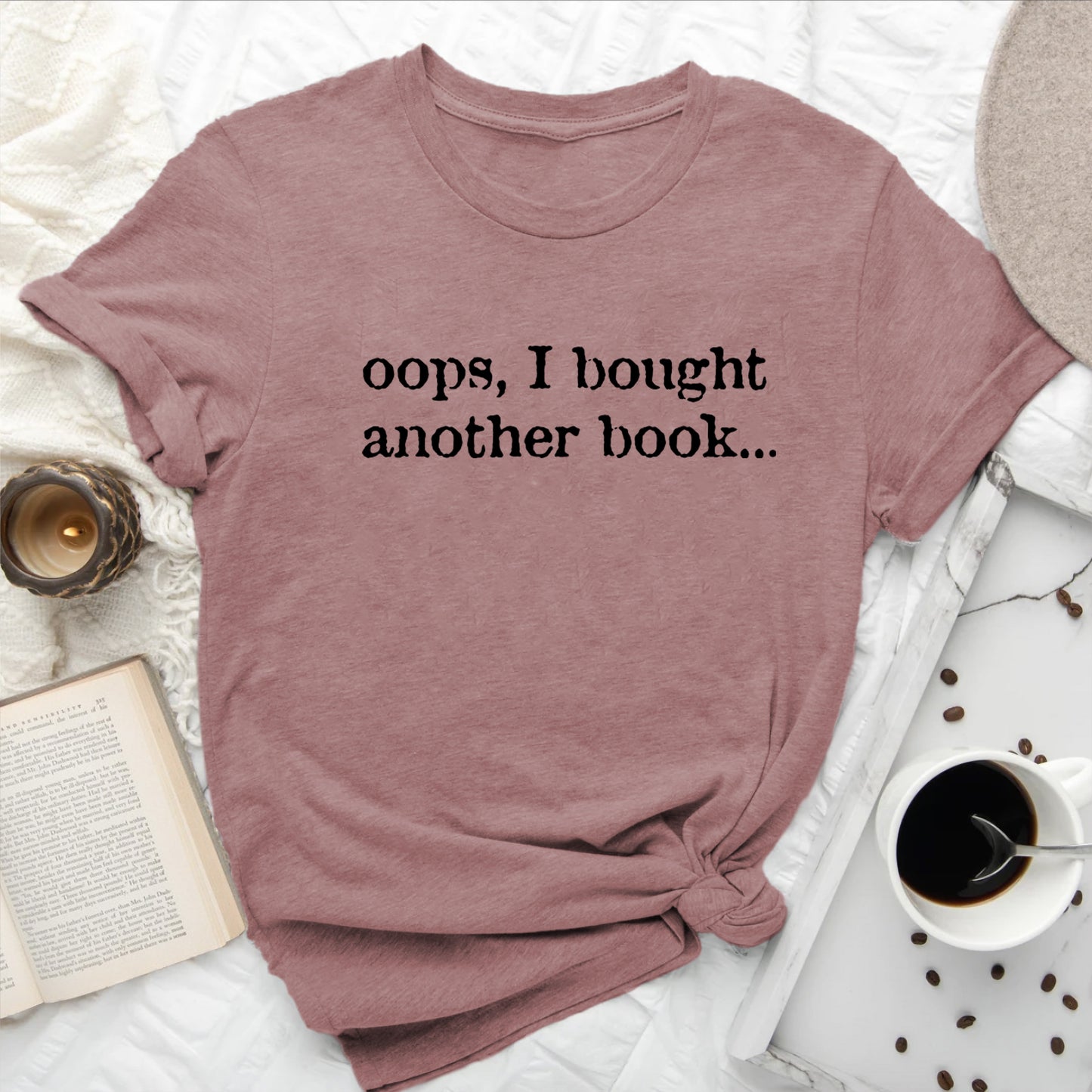 Oops, I Bought Another Book T-Shirt | Book Lover Graphic Tee