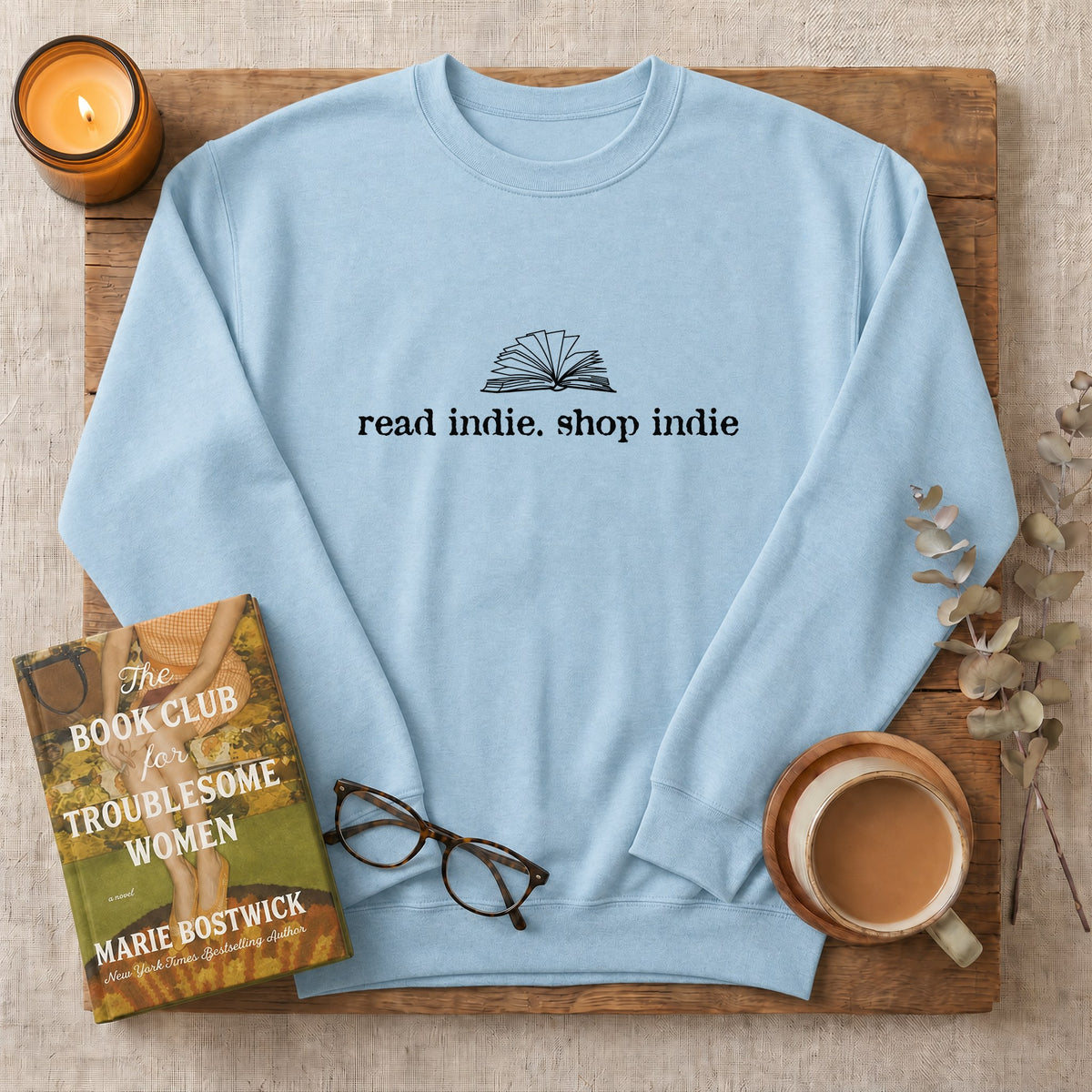 Read Indie Shop Indie Sweatshirt or Hoodie, Indie Bookstore Crewneck