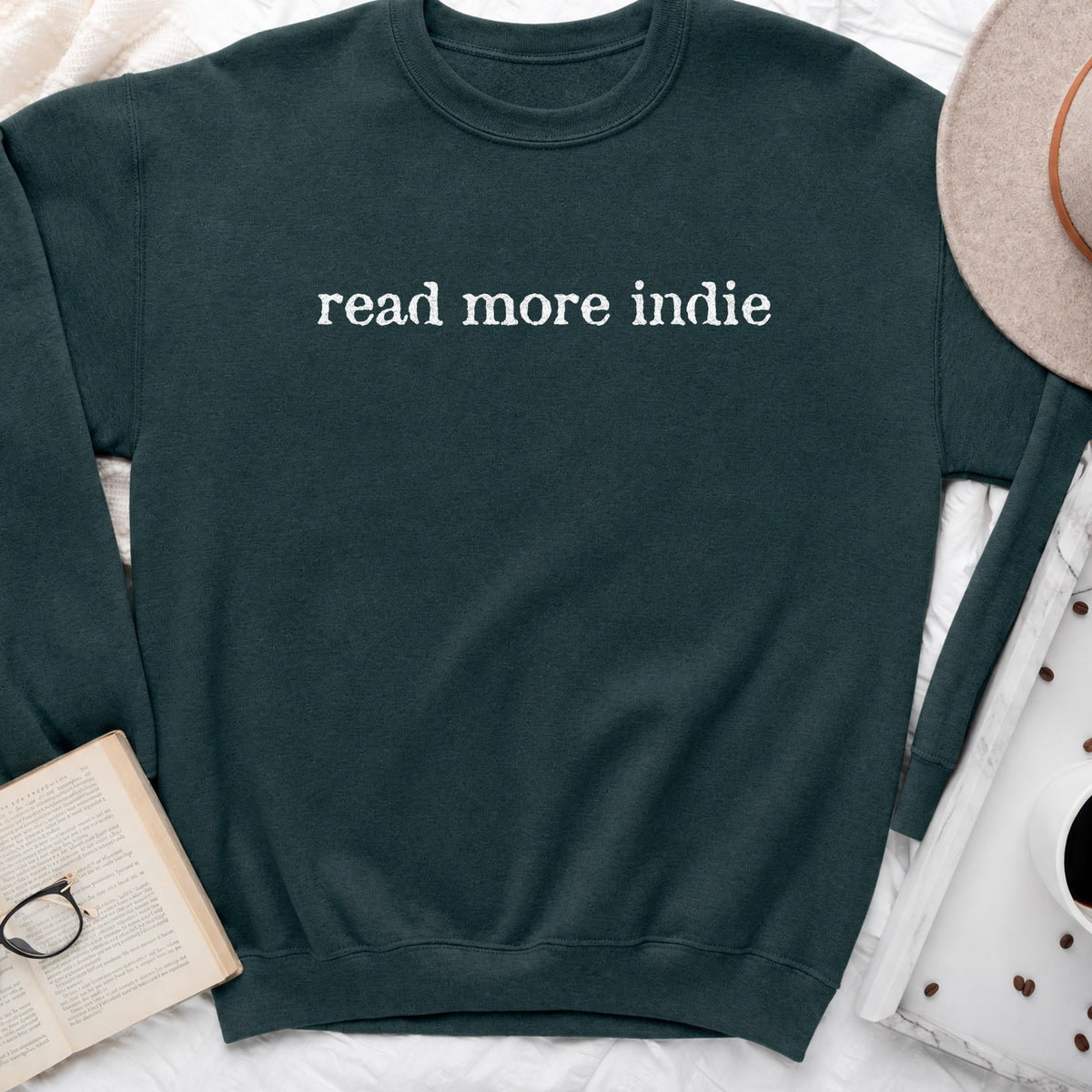 Read More Indie Sweatshirt or Hoodie, Indie Author Book Lover Crewneck