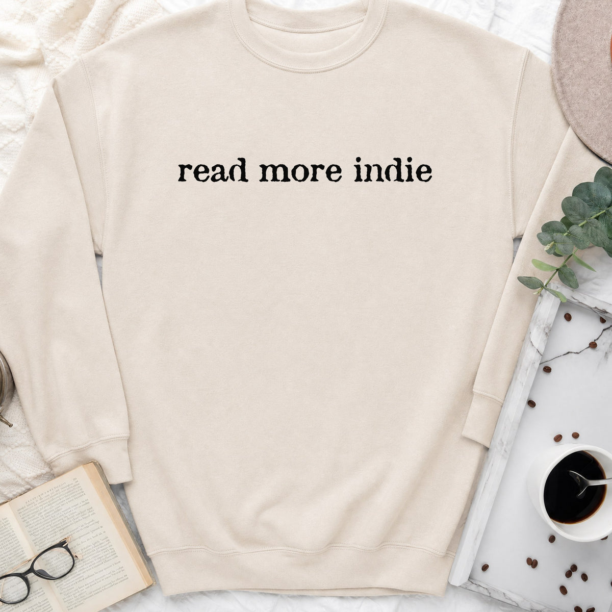 Read More Indie Sweatshirt or Hoodie, Indie Author Book Lover Crewneck
