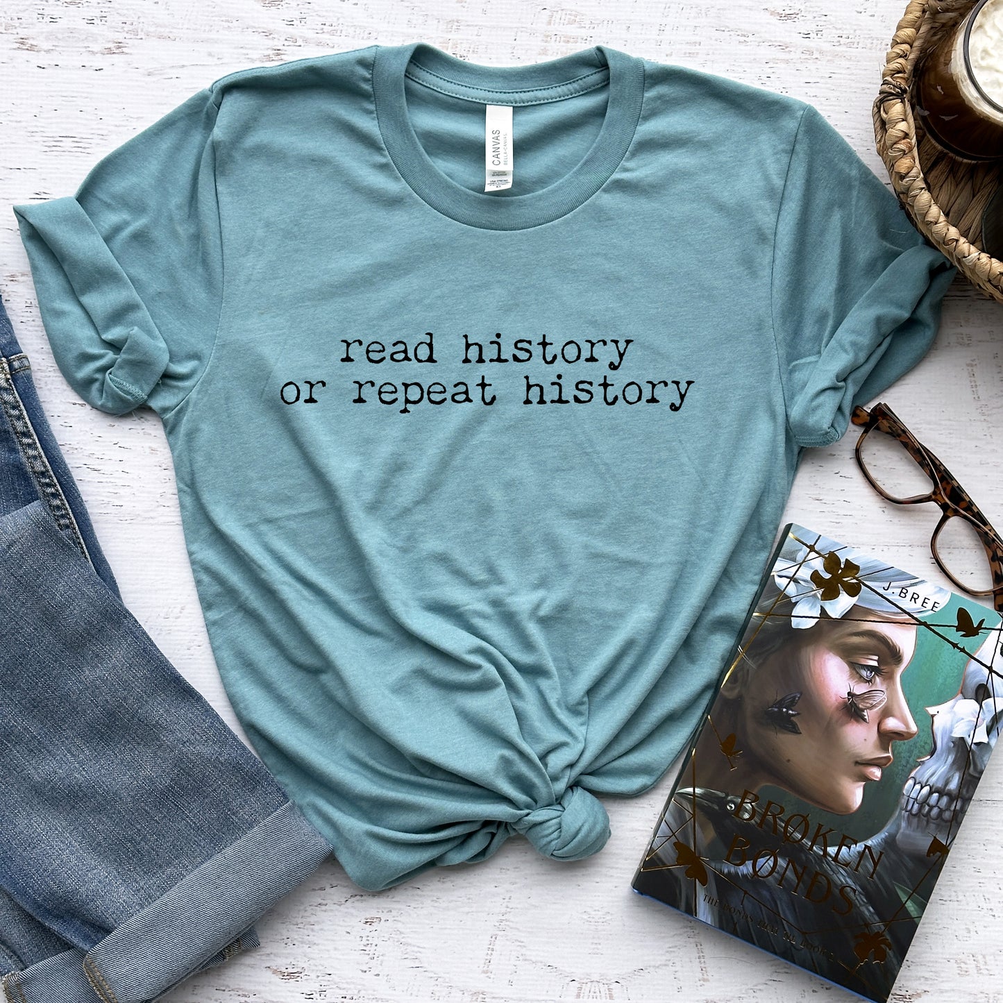 Read History or Repeat History Shirt | Literary Advocacy Tee