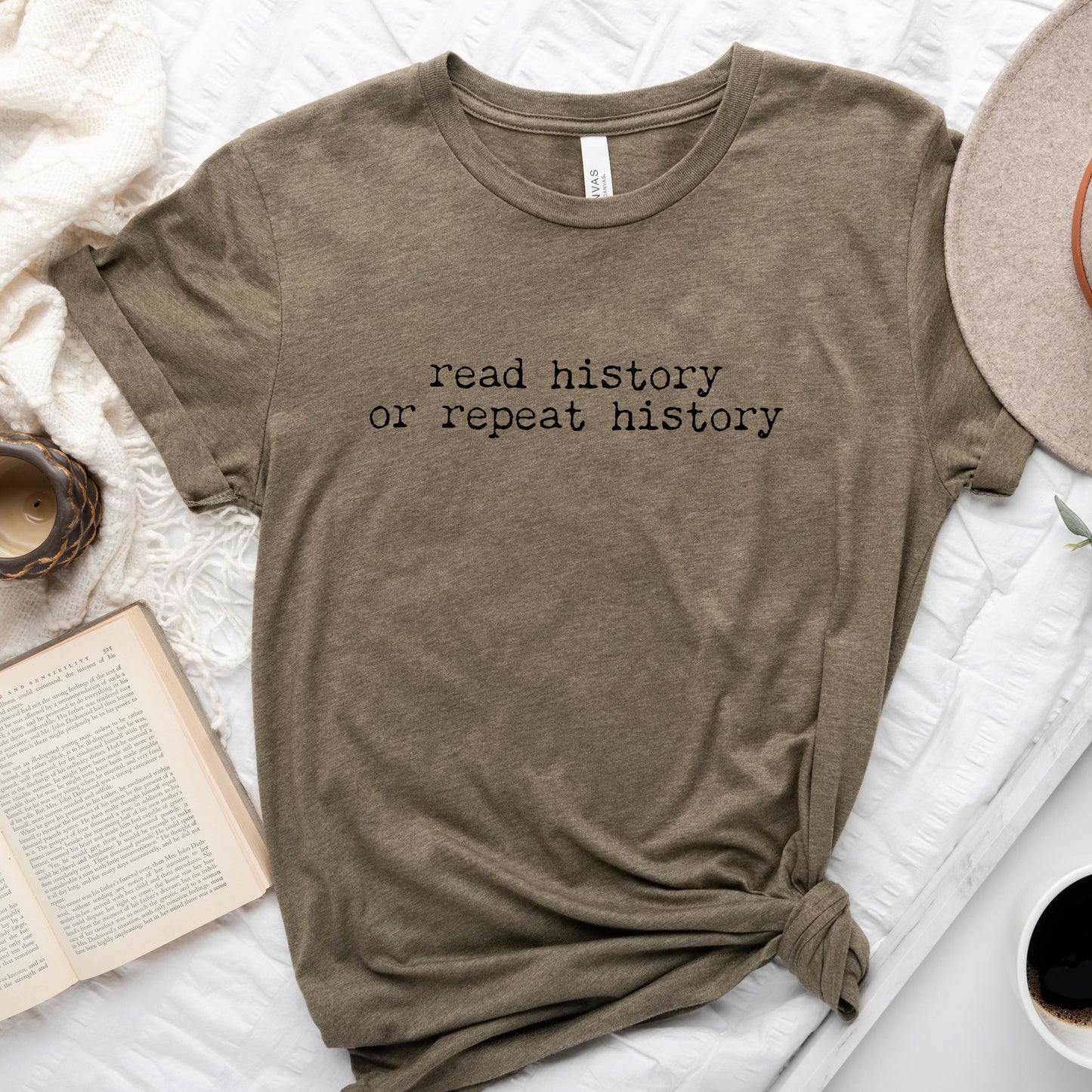 Read History or Repeat History Shirt | Literary Advocacy Tee