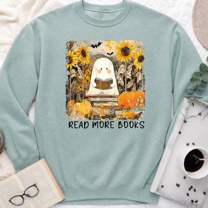 Read More Books Ghost & Sunflowers Crewneck Sweatshirt