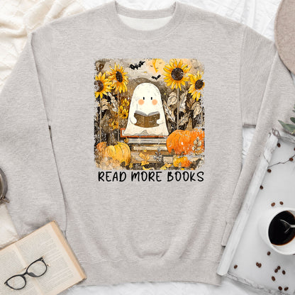 Read More Books Ghost & Sunflowers Crewneck Sweatshirt