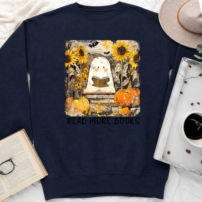 Read More Books Ghost & Sunflowers Crewneck Sweatshirt