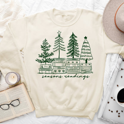 Seasons Readings – Minimalist Christmas Book Sweatshirt