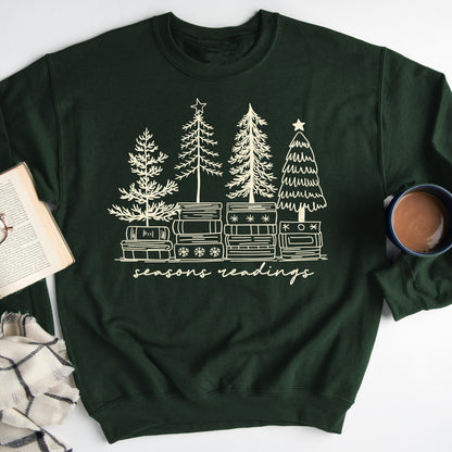 Seasons Readings – Minimalist Christmas Book Sweatshirt