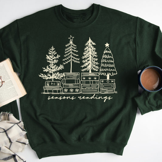 Seasons Readings – Minimalist Christmas Book Sweatshirt