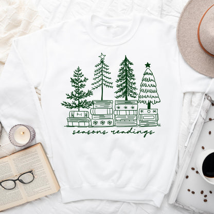 Seasons Readings – Minimalist Christmas Book Sweatshirt