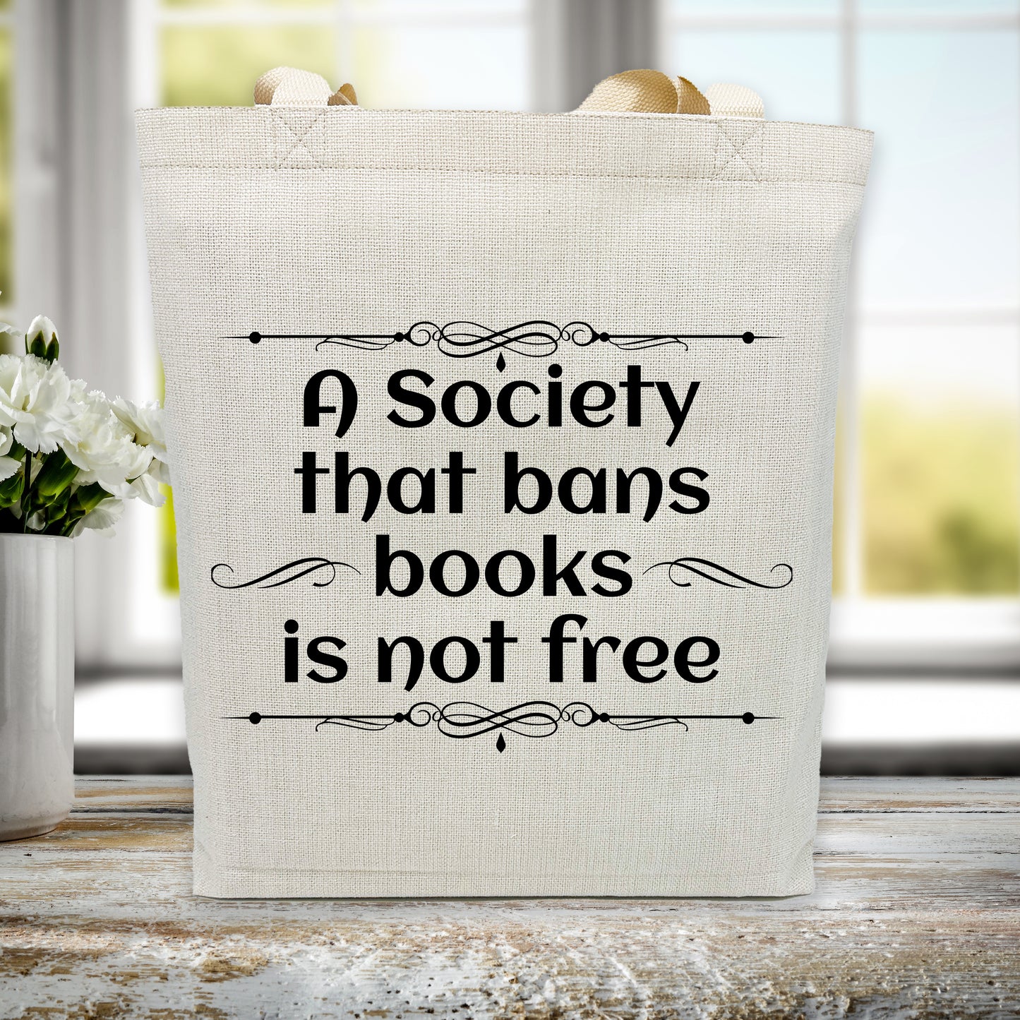 A Society That Bans Books Is Not Free Tote Bag – Banned Books Tote